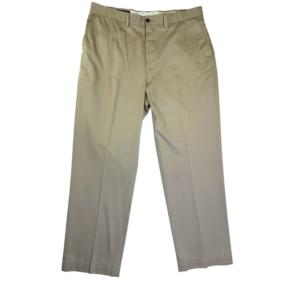 Polo Golf Ralph Lauren Mens Khaki Chino Pants 36x30 Tan Flat Front Straight Leg